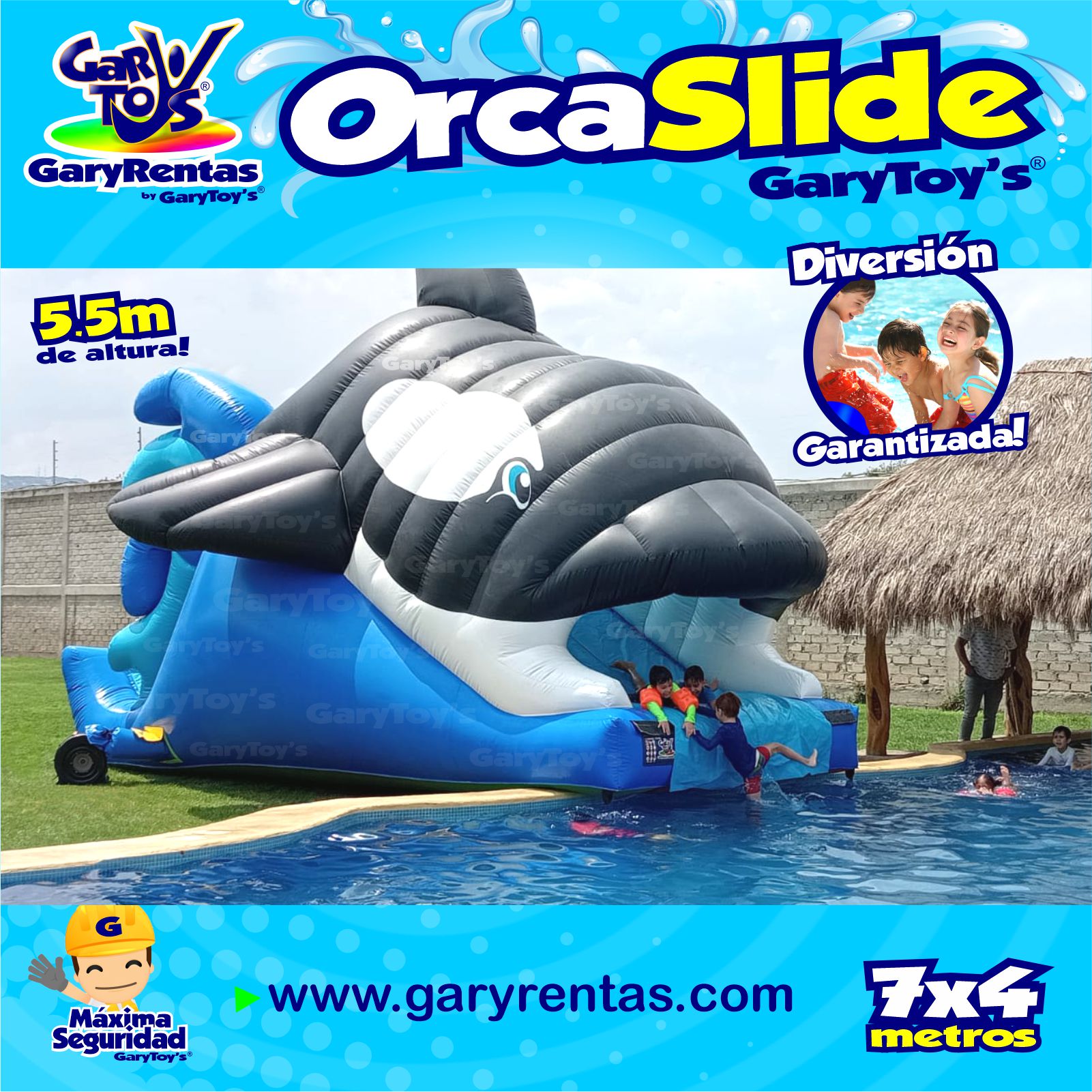 Orca Slide ORCA SLIDE – Renta de brincolines | Brincolines en Renta | GaryRentas